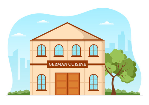 German restaurant vector free download