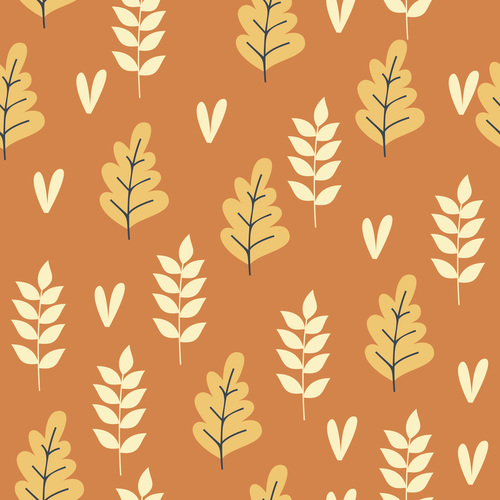 Falling autumn leaves seamless pattern vector free download
