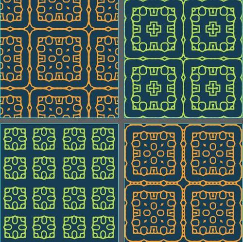 Ornament tiles seamless pattern vector free download