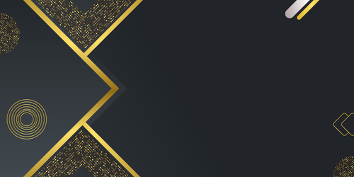 Luxury square black gold abstract background vector free download