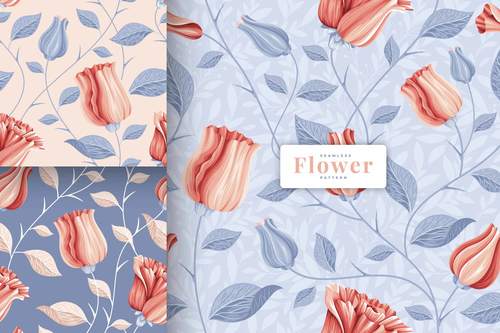 Seamless vintage floral pattern vector free download