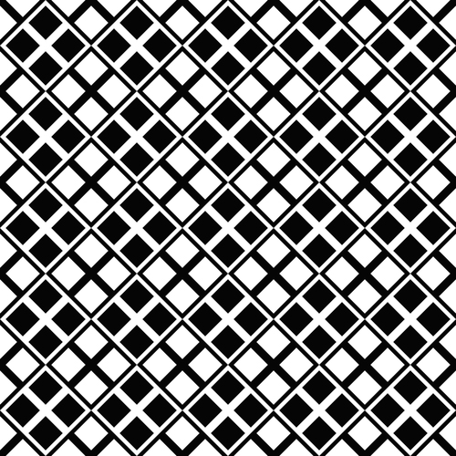 Combination black and white square seamless pattern vector free download