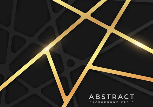 Wallpaper black and gold dimension line background vector free download