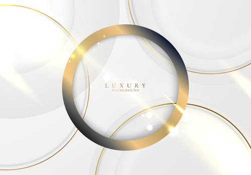 Circular gold abstract background vector free download