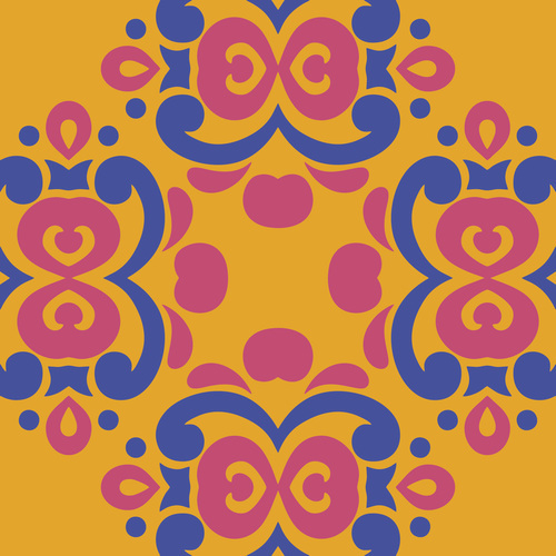 Modern and fun damask seamless pattern vector free download