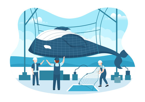 Whale hunting vector free download