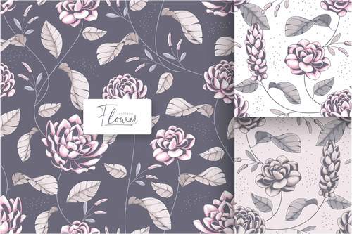 Vintage floral pattern vector free download